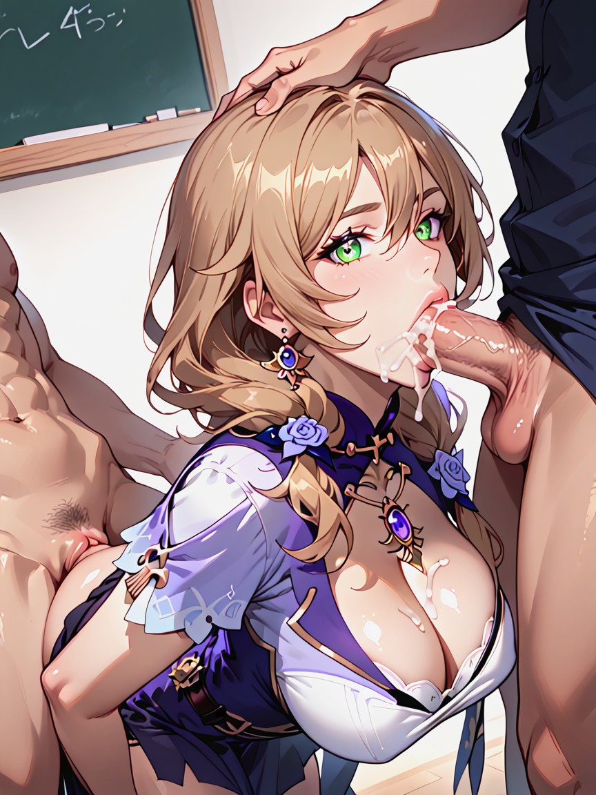 Lisa Genshin, Close Up, Iron Grate Hentai AI Porn