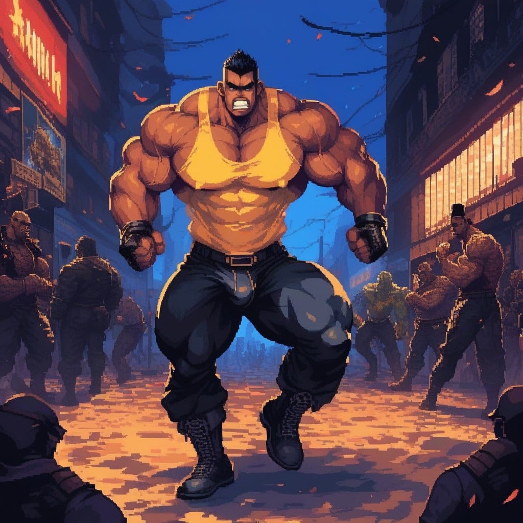 Side Walk, Big Pecs, Buzz AI Gay Porn