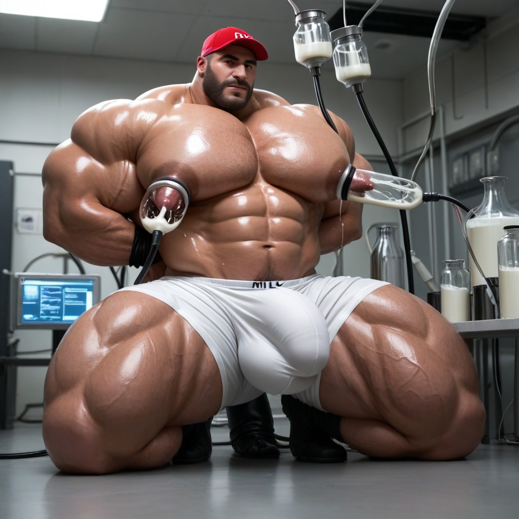 Huge Arms, Pec Garbbing, Floating Hands AI Gay Porn