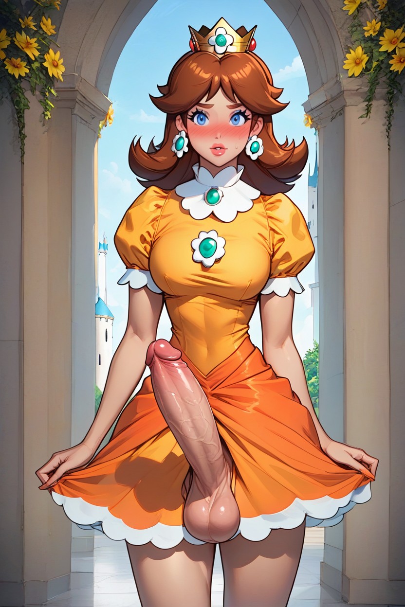 Massive Cock, Beautiful Face, Male Princess Daisy AI Porn