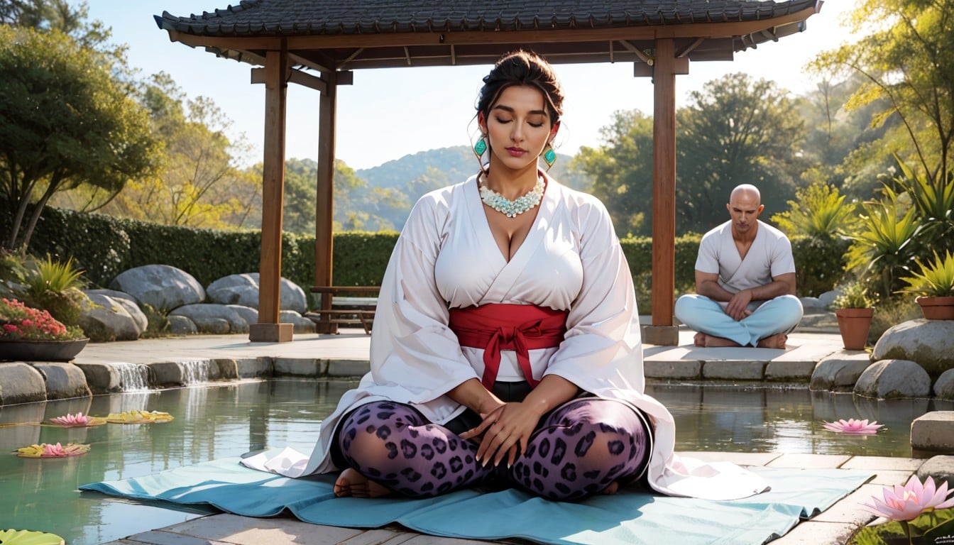 Front View, Lotus On Water, Thick Thighs AI Porn