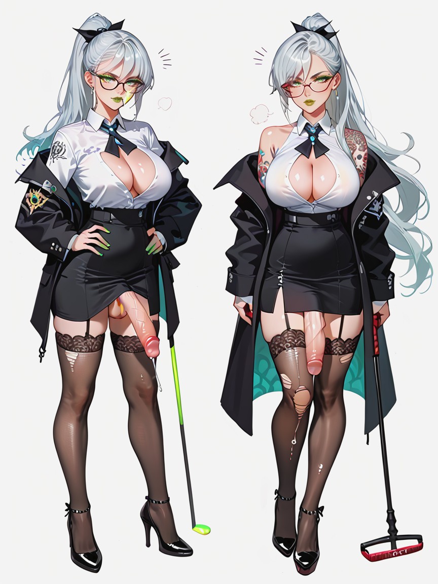 Fantasy Art Style, Perfect Penis, Full Body Shemale AI Porn