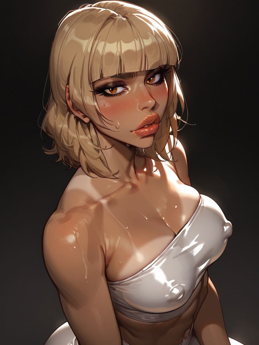 Nip Slip, Blushing, Skintight Hentai AI Porn