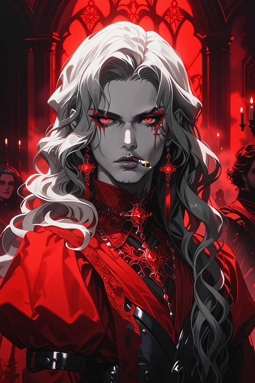 Long Dark Gray Hair, Male, 18+ Hentai AI Porn