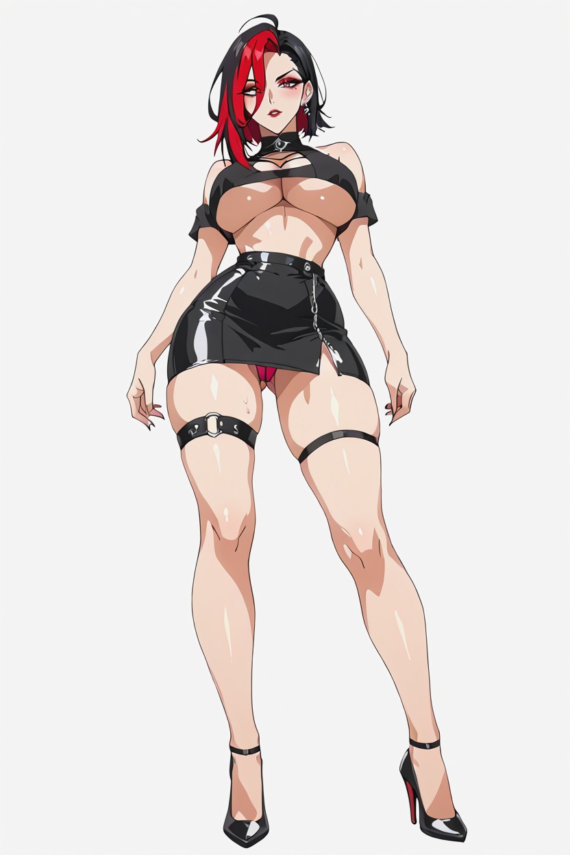 Cleavage, Horny Expression, Illustration Hentai AI Porn