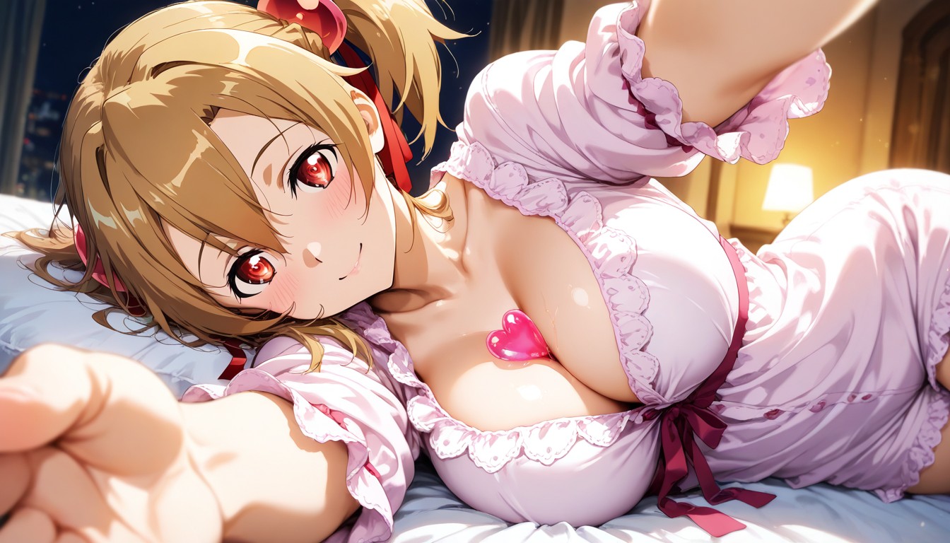 Breasts Only, Full Color Image, Viewers Head Is By Her Tits Hentai AI Porn