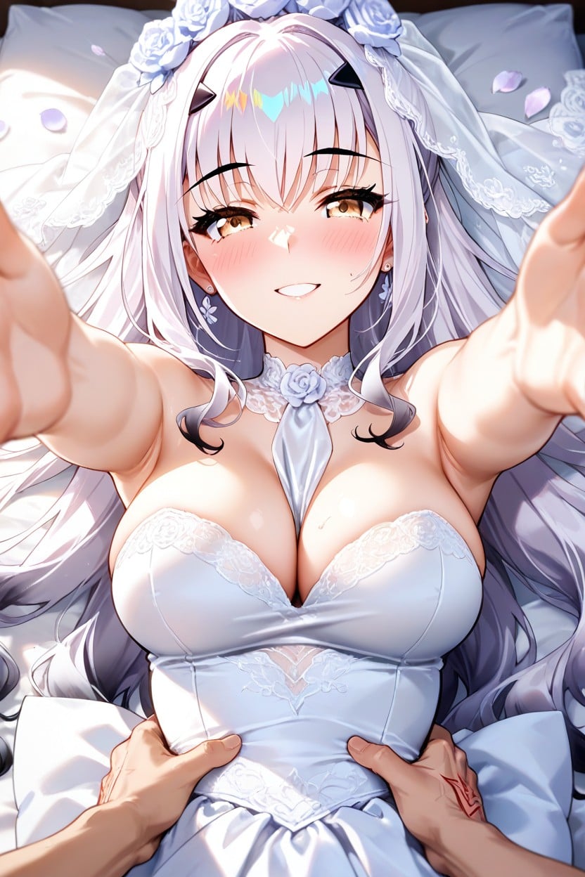 Breasts Only, Loving Atmosphere, Wedding Dress Hentai AI Porn