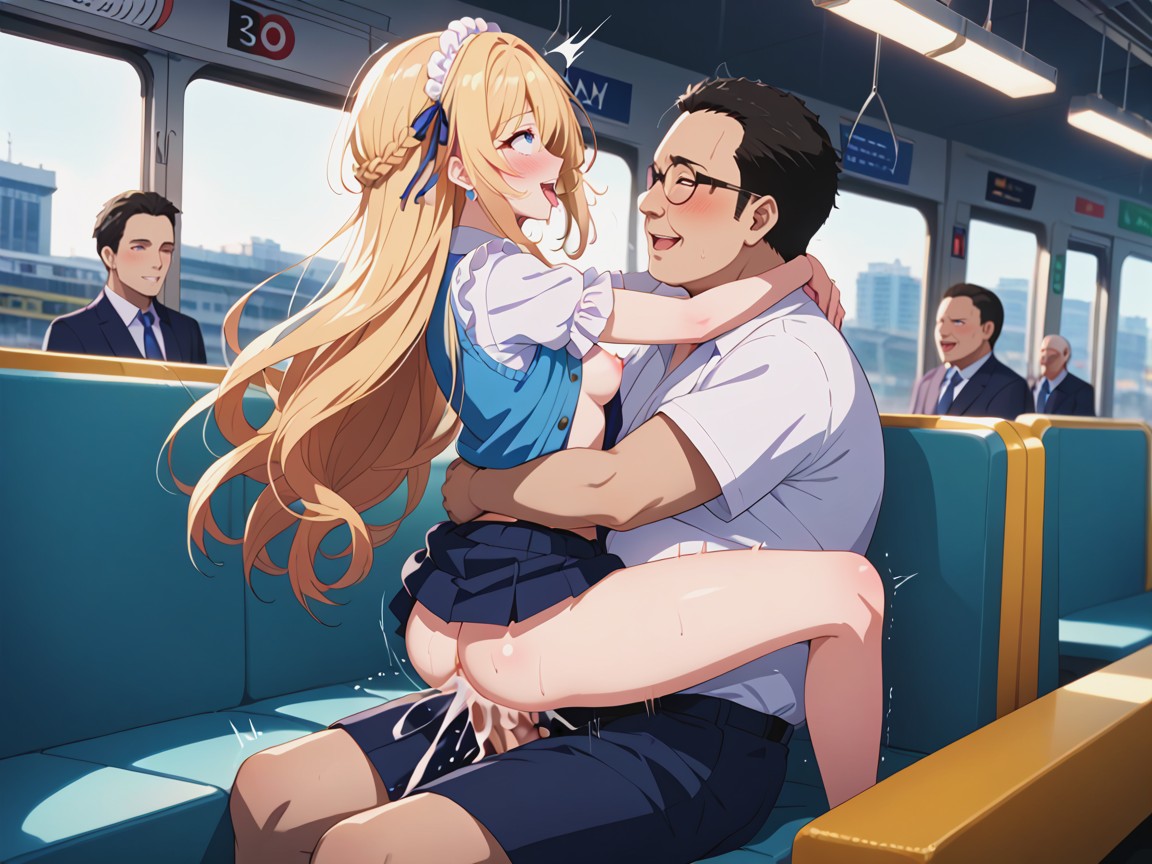 Skinny, Double Penetration, Orgasm Face Hentai AI Porn