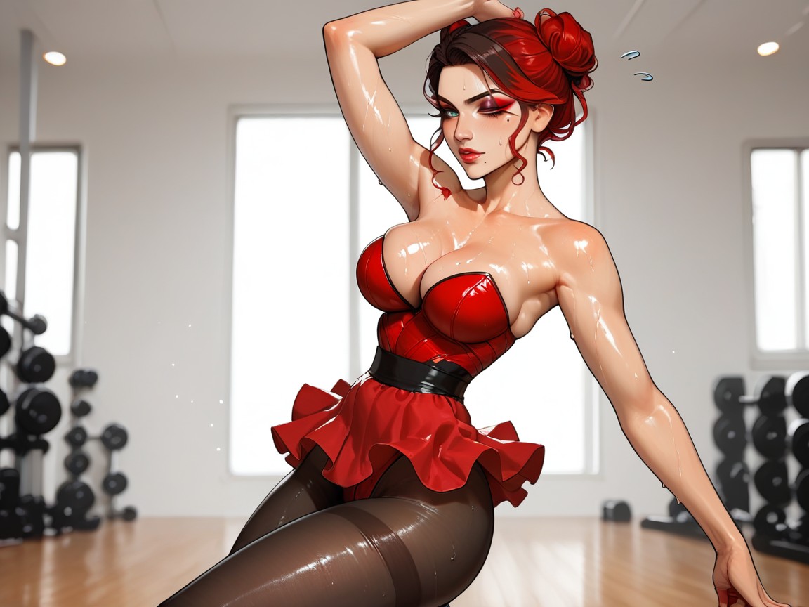 Bokeh, Gym Location, Dancing Porno IA Latina