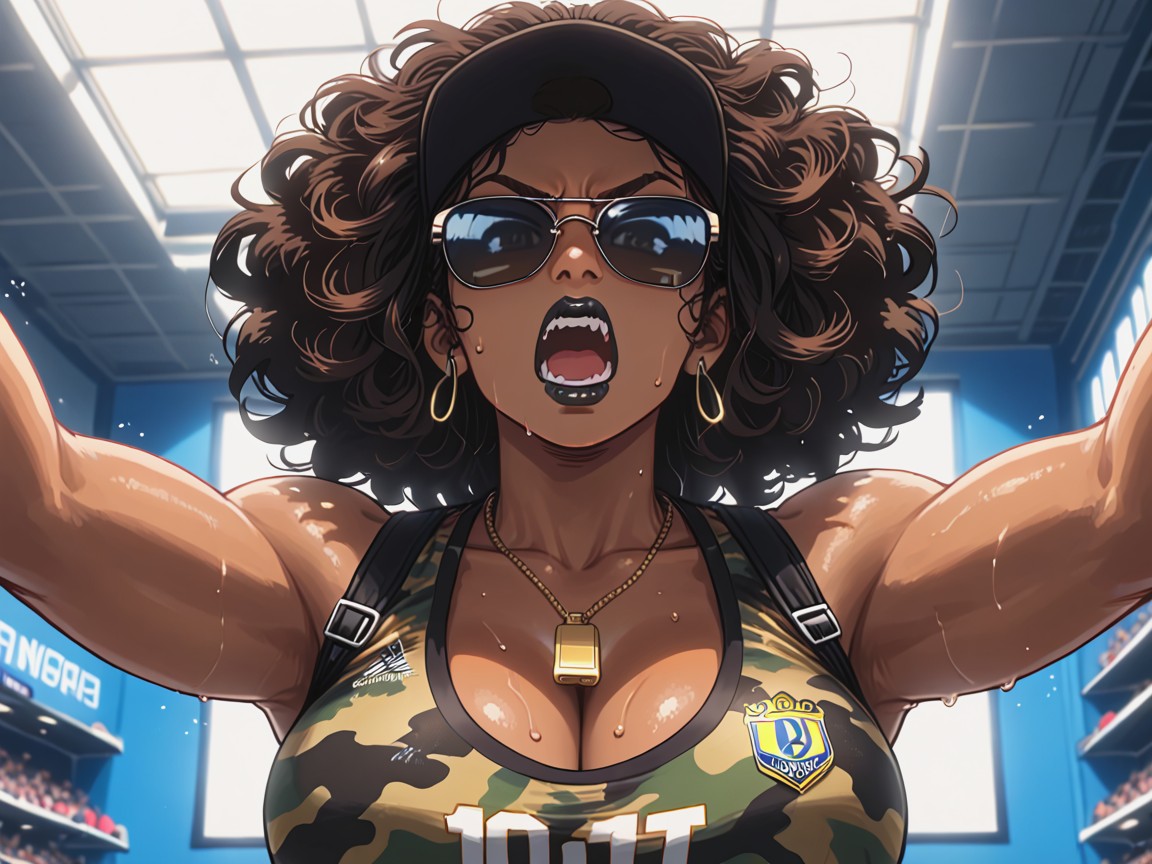 Sweat Highlights, Bounce Lines, Indoor Turf Lane Background Hentai AI Porn