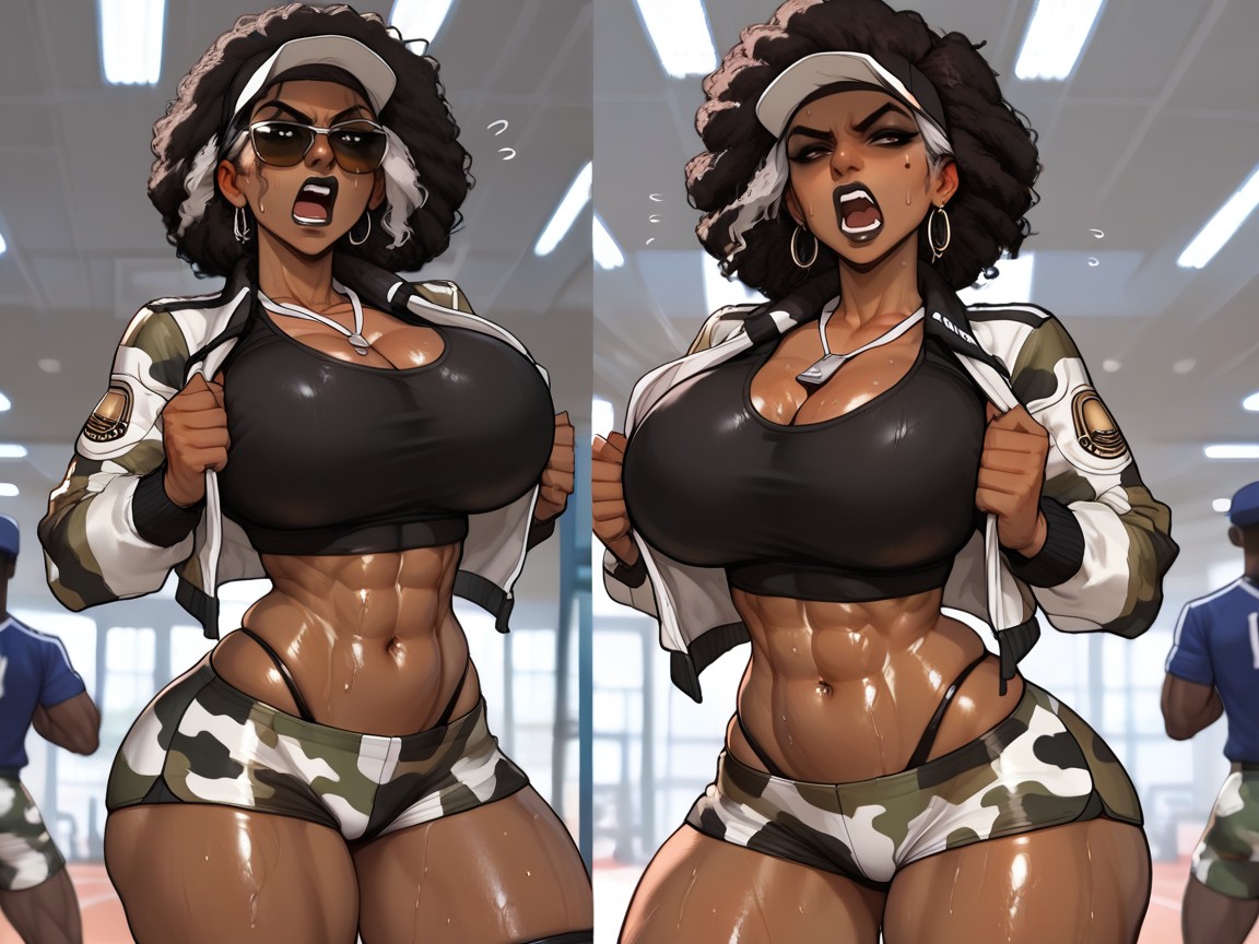 Afterimage, Sweaty, Football Coach Latina AI Porn