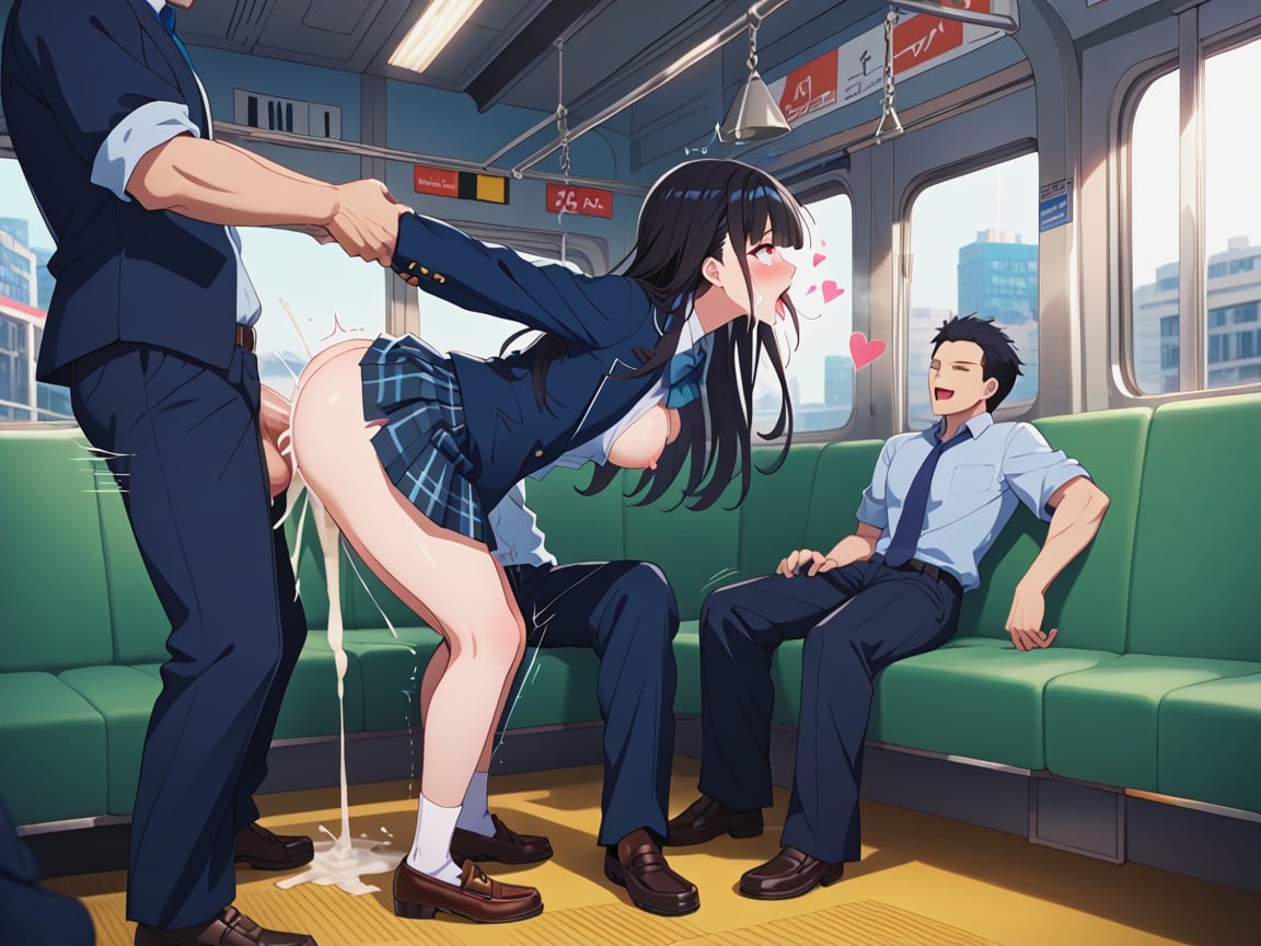 Blunt Bangs, Long Hair, Extreme Thick Massive Cock Hentai AI Porn