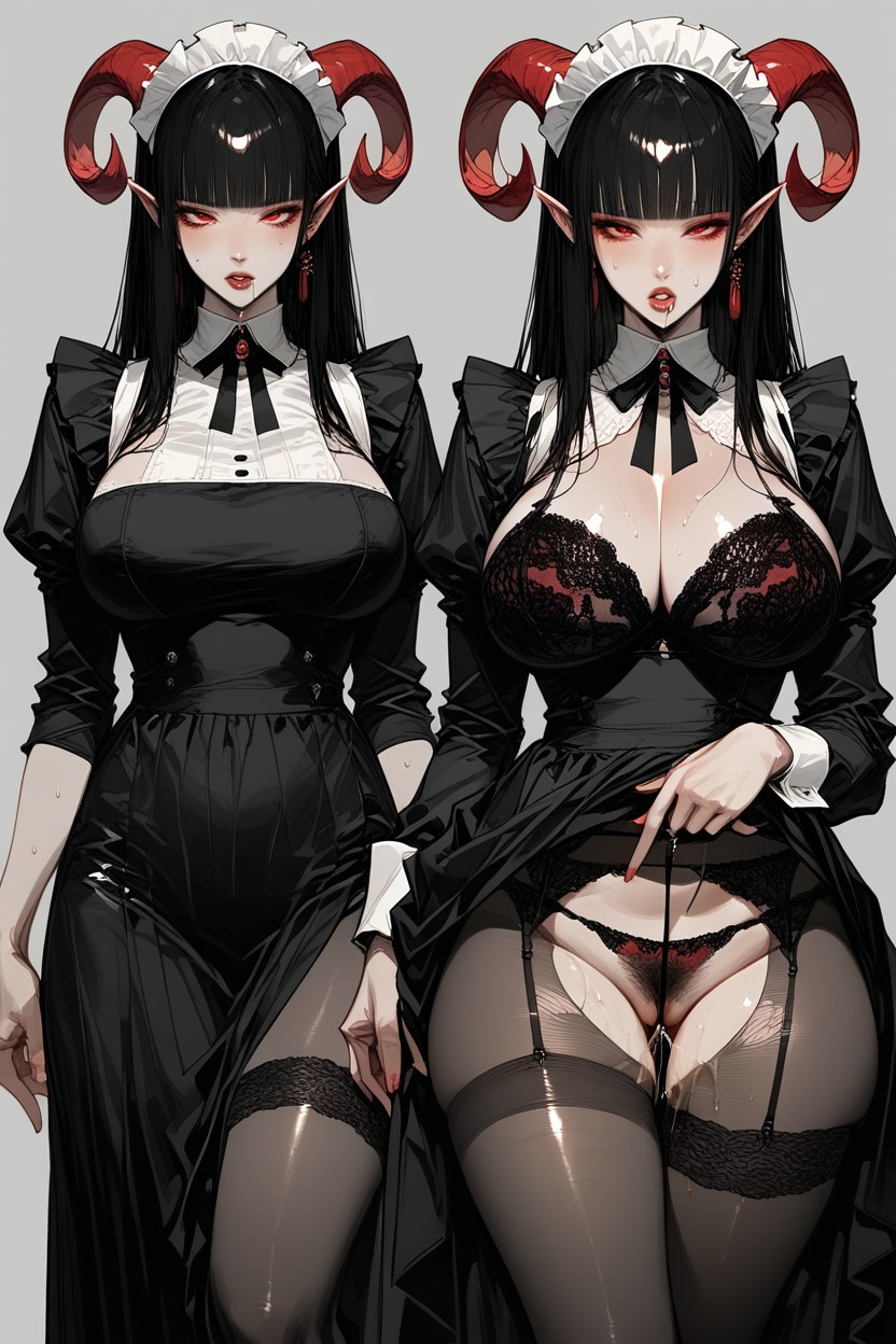 Sweating, Thick, Blushed Cheeks Hentai AI Porn