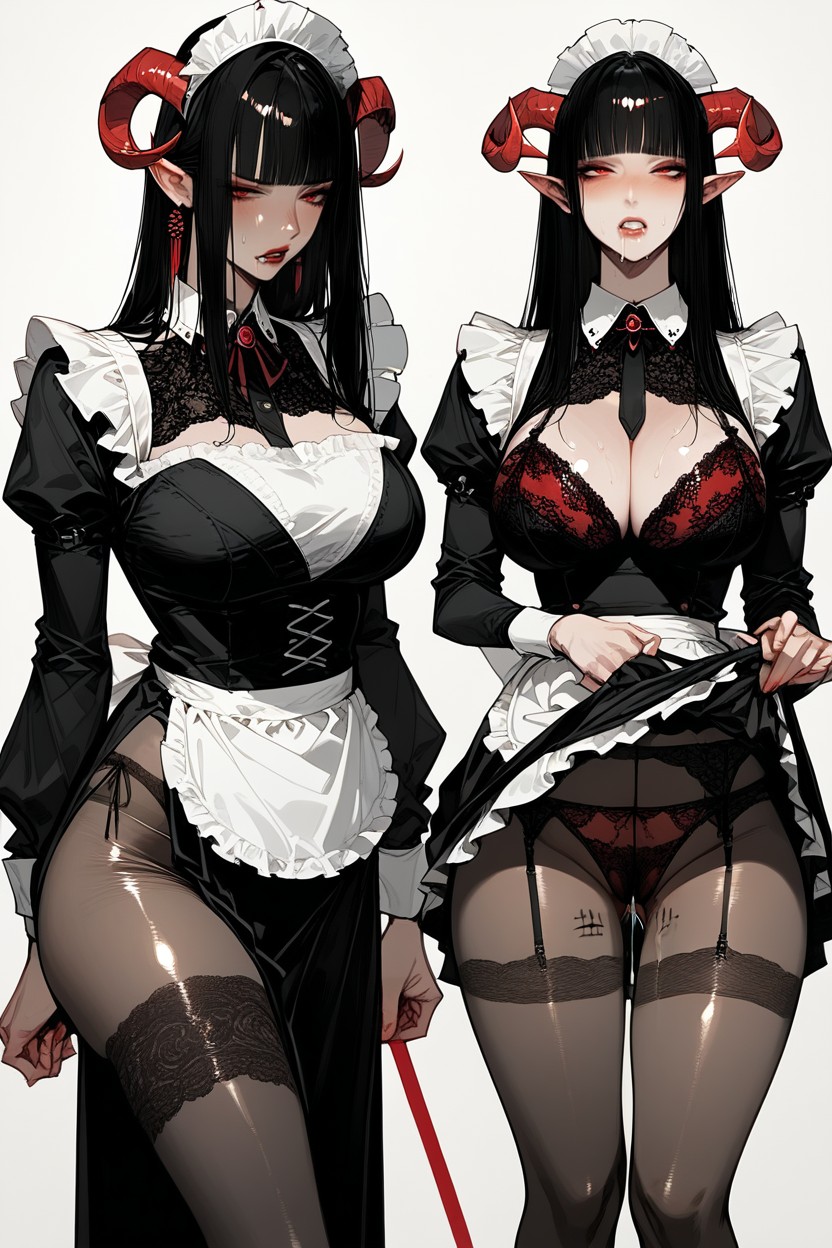 Big Horns, Perfect Anatomic Body, Ahegao Hentai AI Porn
