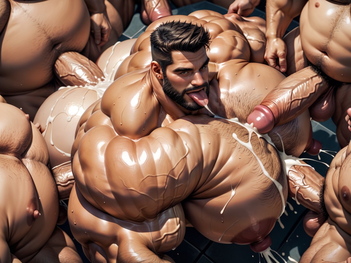 Mouth Agape, Wide Angle, Huge Extreme Oversized Ass AI Gay Porn
