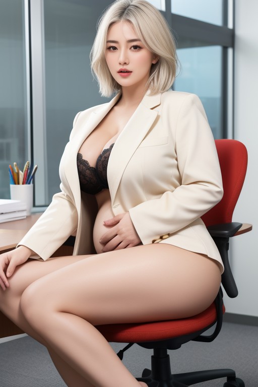 Extremely Beautiful Face, Side Parted Hair, Open Mouth Porno IA Asiatique