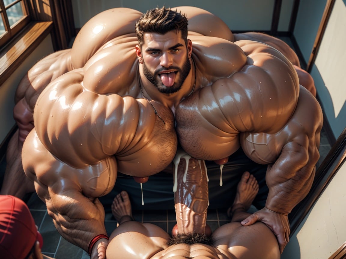 Oiled Skin, Wide Angle, Man Transmen Only AI Gay Porn