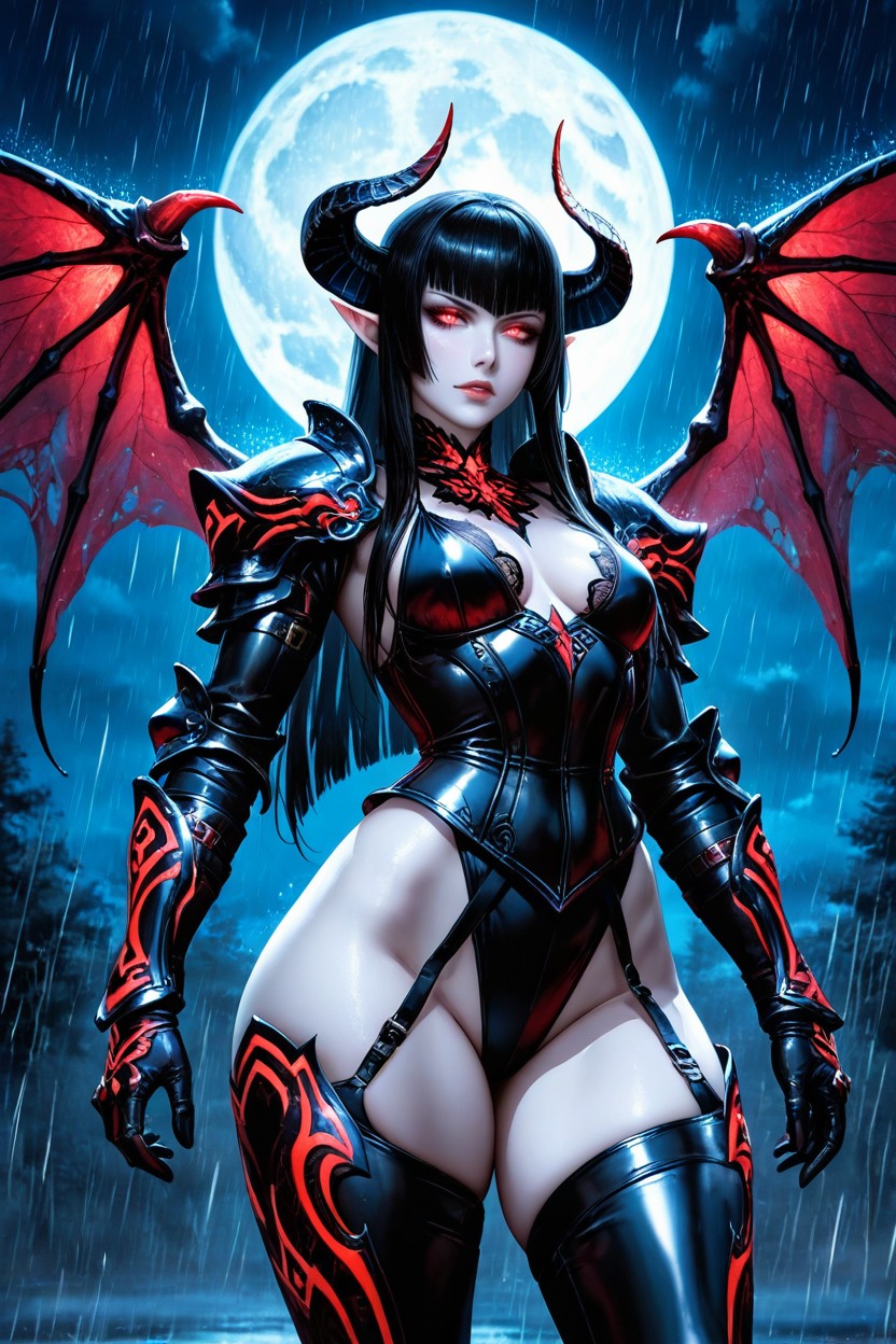 Full Plate Armor, Dark Fantasy, Moon AI Porn