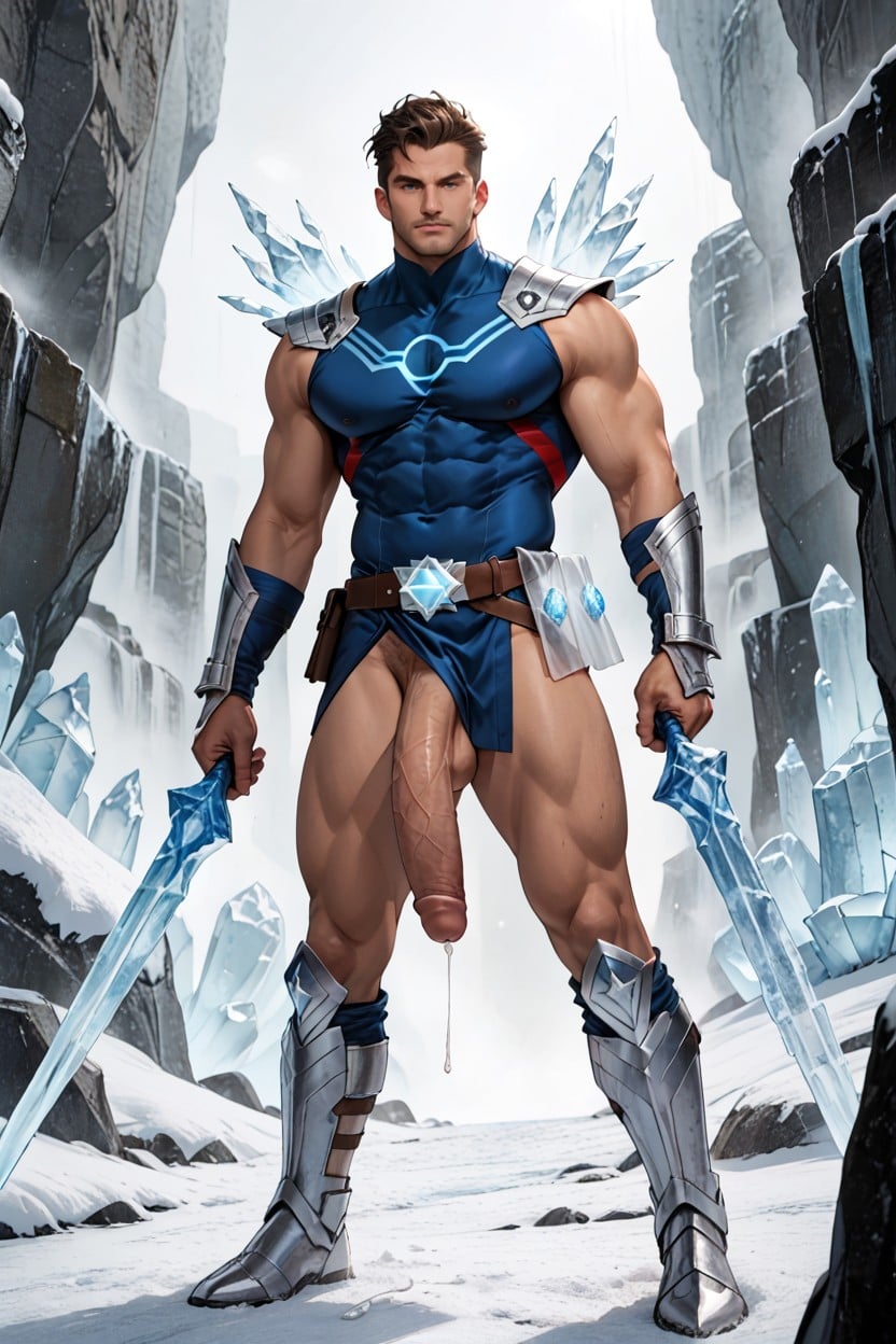 Snowstorm, X-men, Blue And White Costume AI Gay Porn