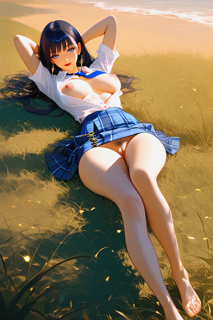 Fit, Looking At Viewer, Sweaty Hentai AI Porn