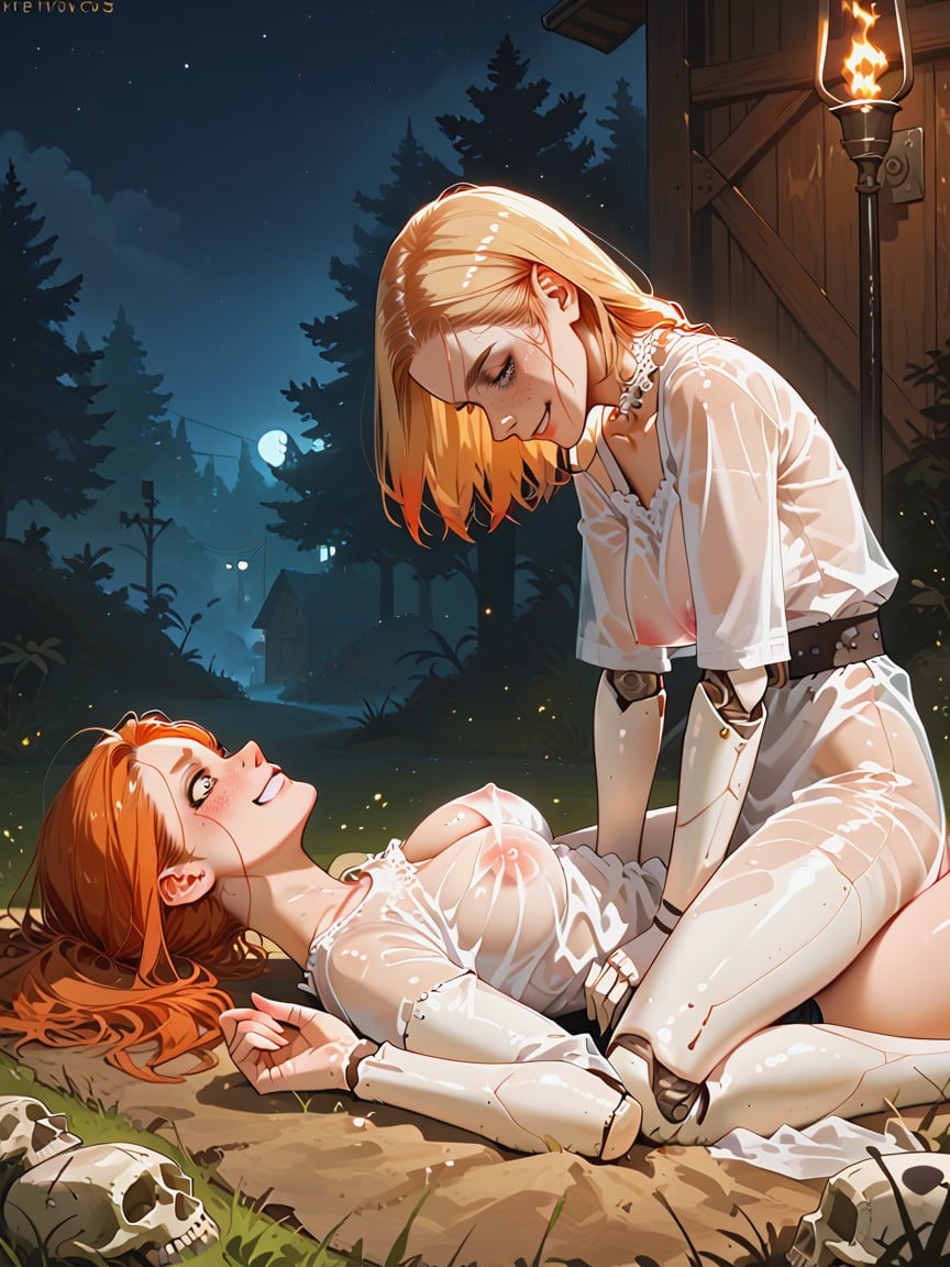 Lace Choker, Wooden Breasts, Wooden Breasts Hentai AI Porn