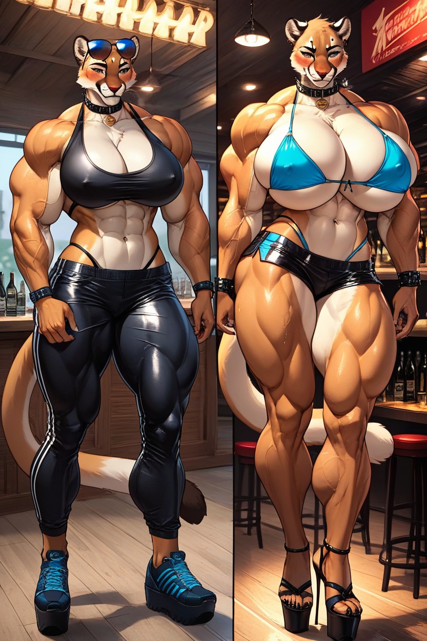 Bubble Butt, Facing Forward, Multiple Views Furry AI Porn