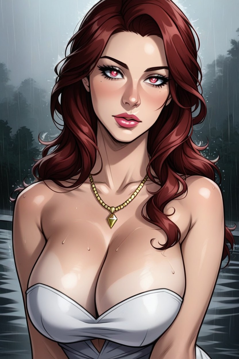 Gold Necklace, 30+, Soft Light Hentai AI Porn