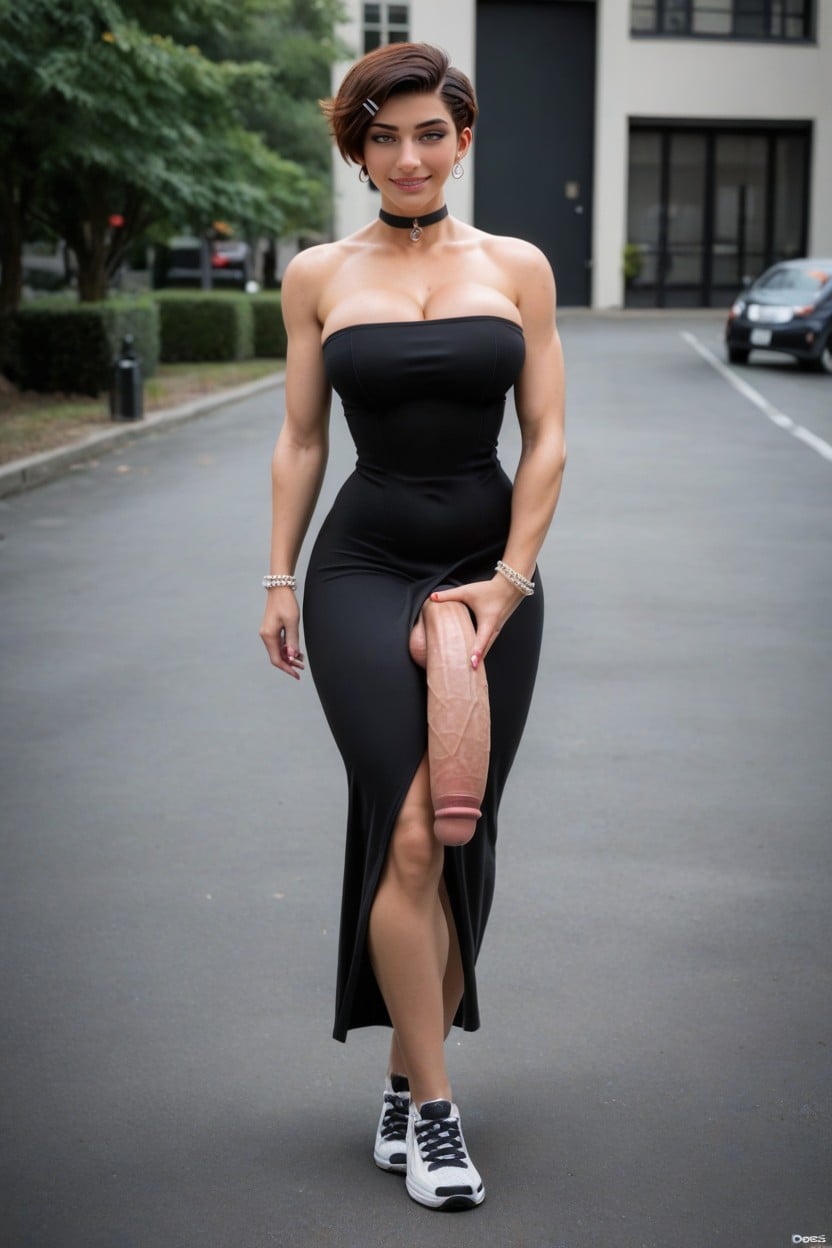 Pixie Hair, Full Lips, Tomboy Haircut Shemale AI Porn