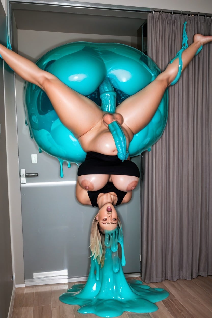 Orgasm, Upside-down, Big Belly Shemale AI Porn