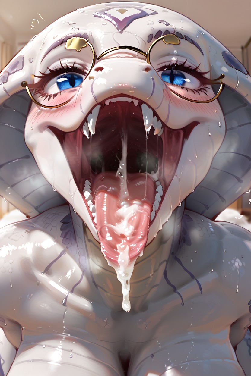 Cobra, Sharp Teeth, Oiled Skin Furry AI Porn