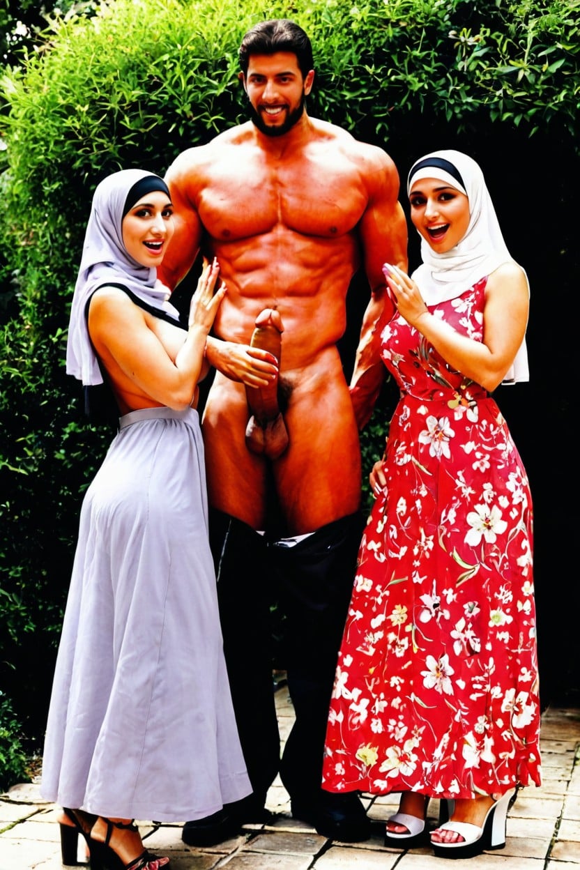 Massive Cock, Veiny Cock, He Is Too Tall To Fit In The Picture AI Porn