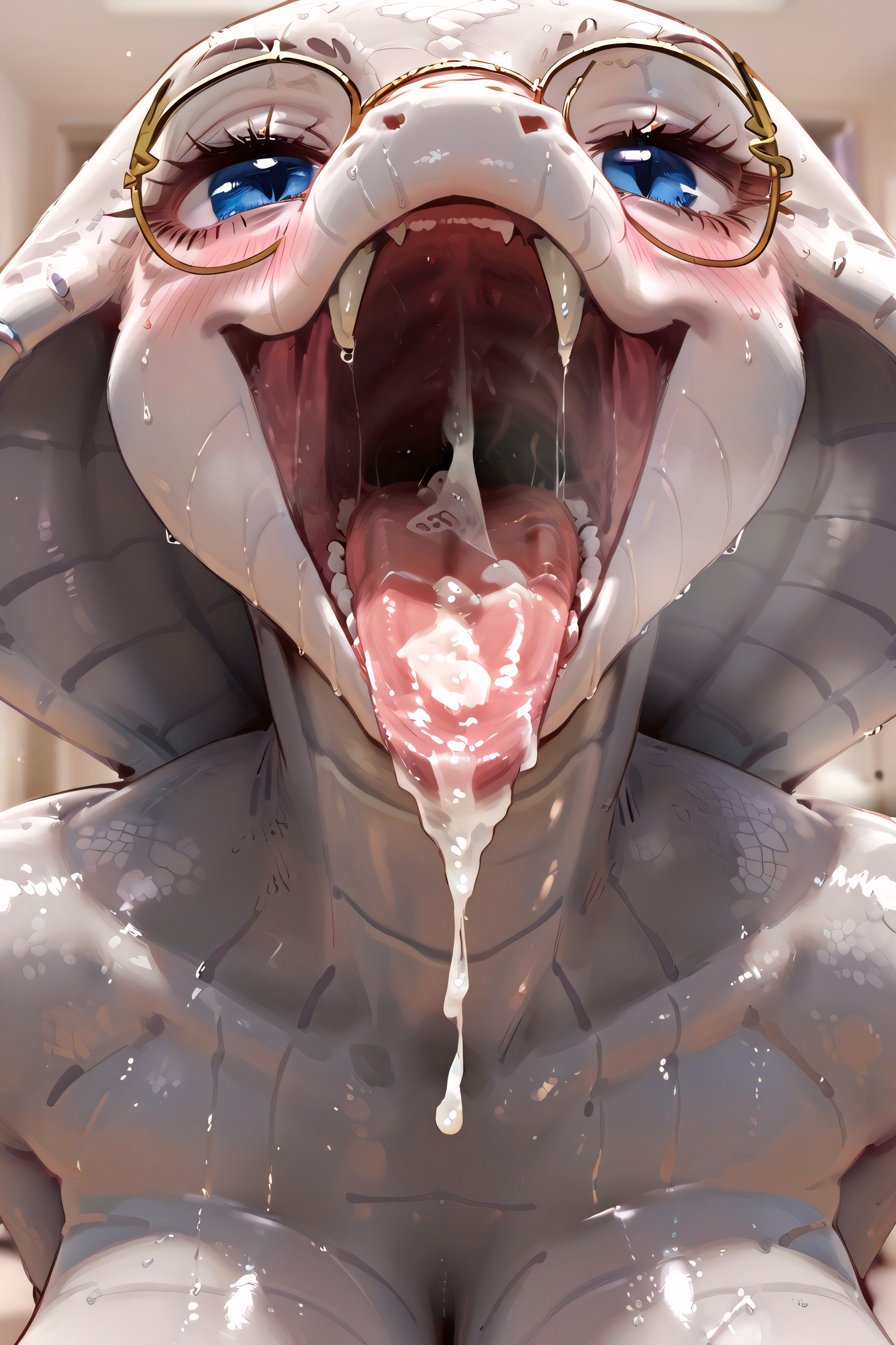 Naked, Naked, Blue Eyes Furry AI Porn