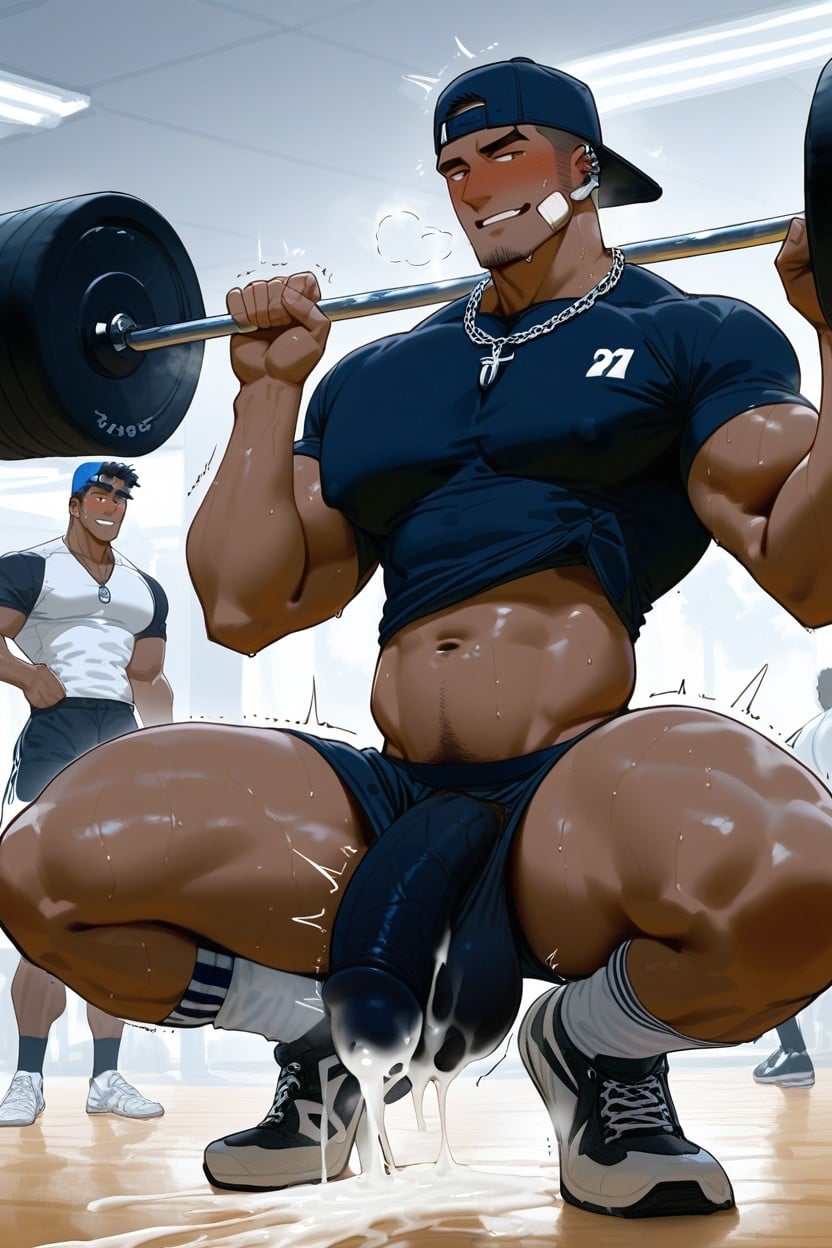 Hyper Cock Growth, Earbuds, Legs Spread KI Schwulenporno