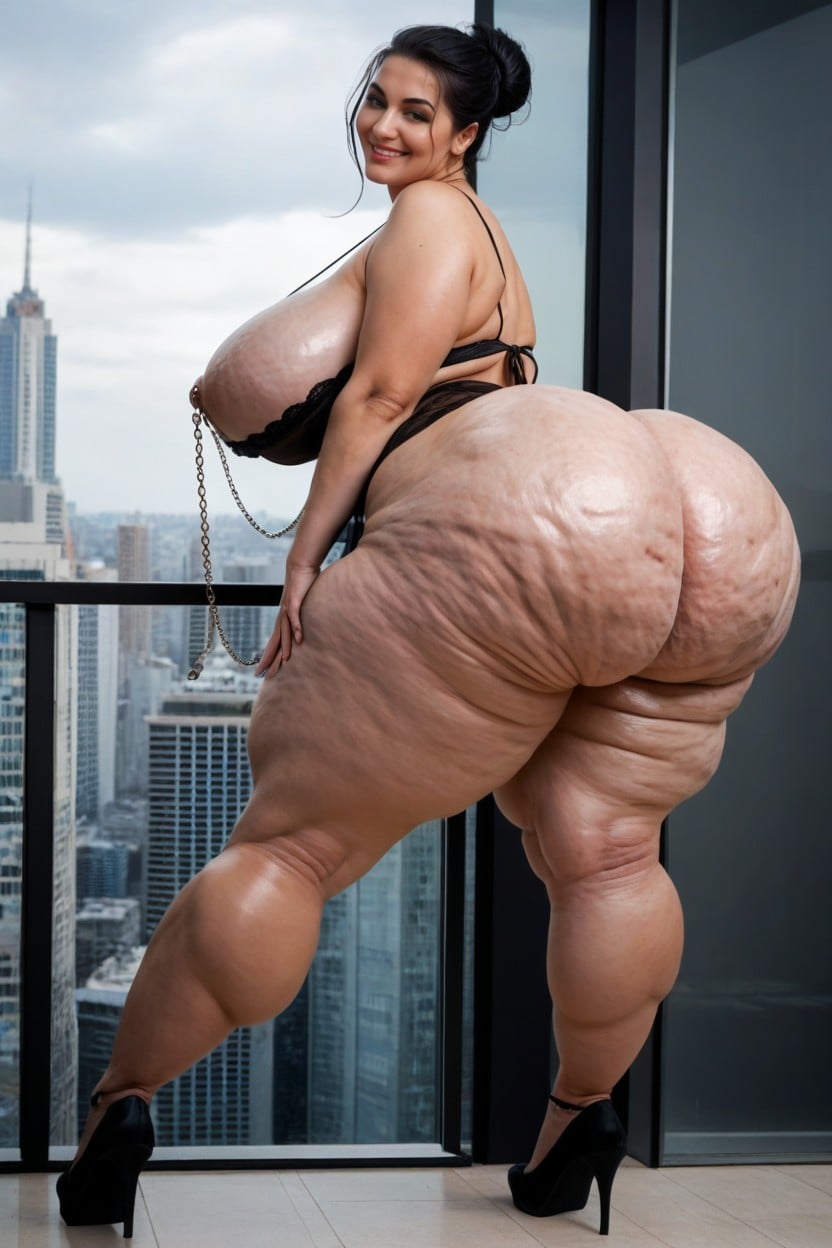 Standing, Big Wide Hips, Smug Expression AI Porn