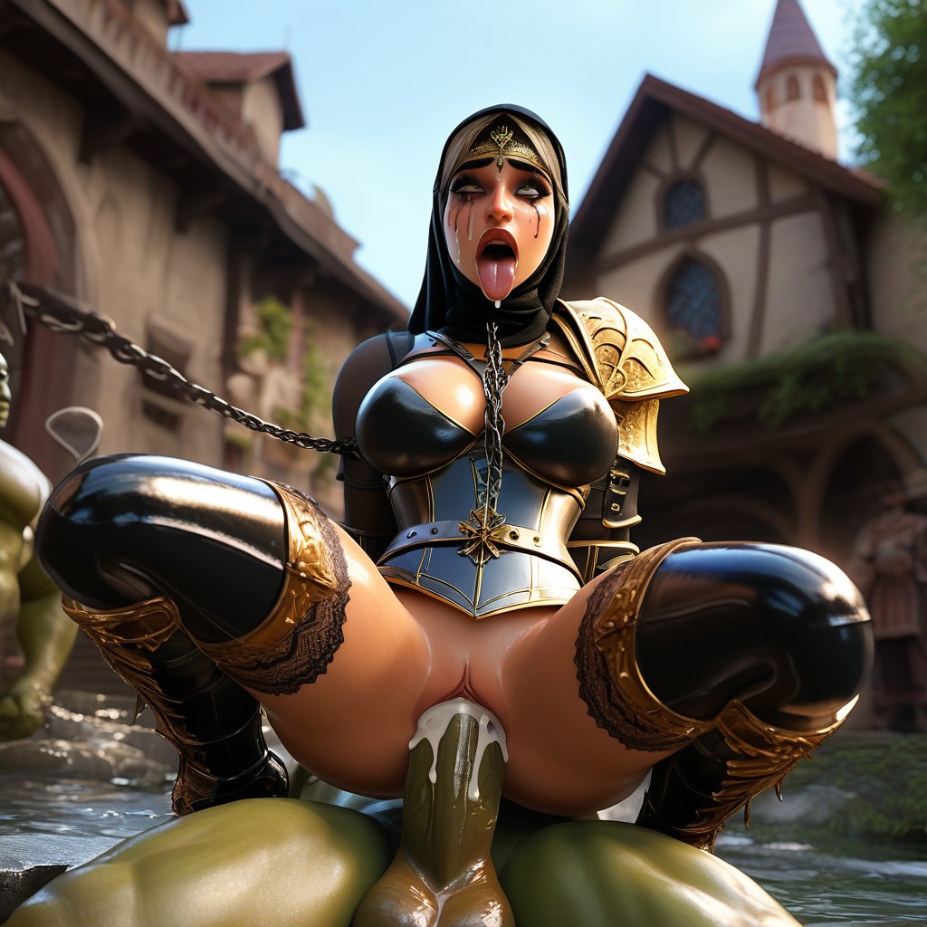 Breastplate, Corset, Sweaty AI Porn