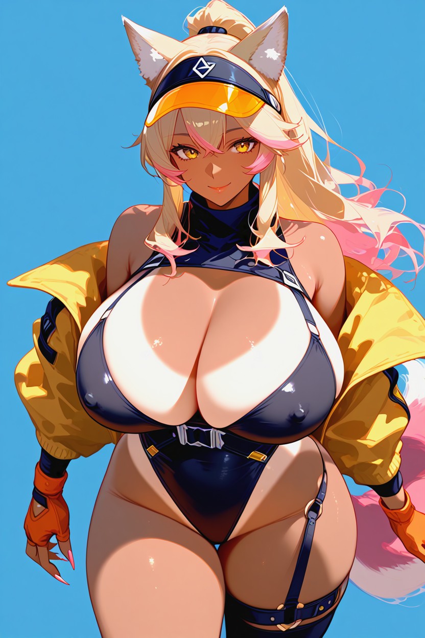 Blonde Hair, Greek, Orange Gloves Hentai AI Porn