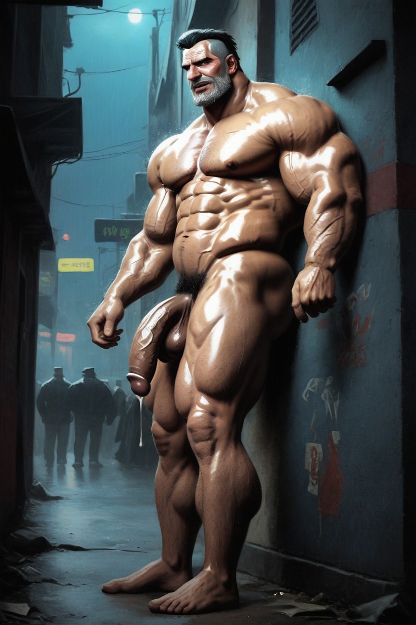 Raining, Músculos Sobredimensionados, Adam Jensen From Deus Ex Porno gay IA