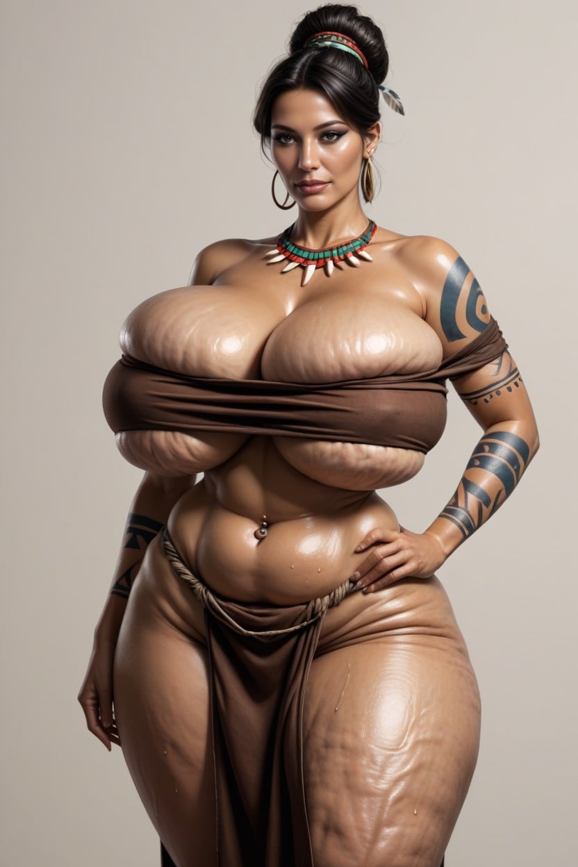 Big Perfect Breasts, Tatuaje, Insane Detailed Hentai IA