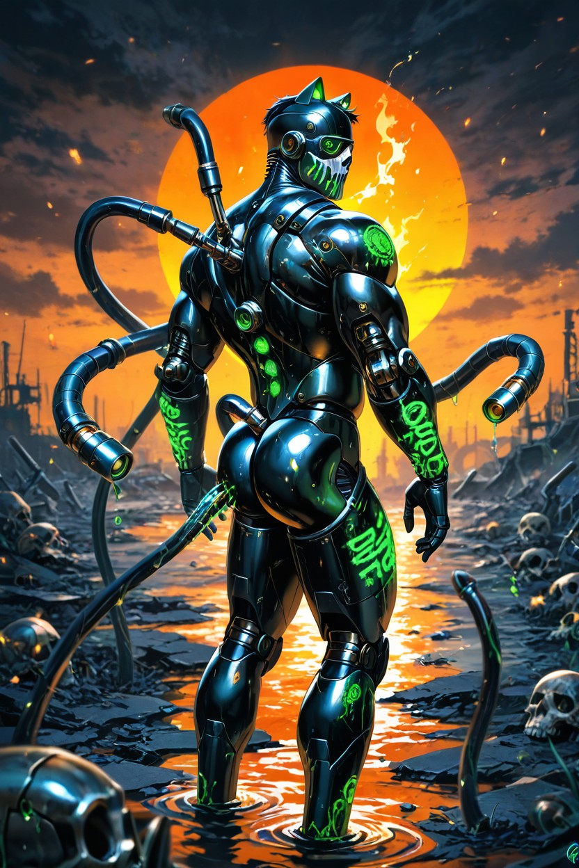 Water, Anal Penetration, Skull Machine Porno IA Gay