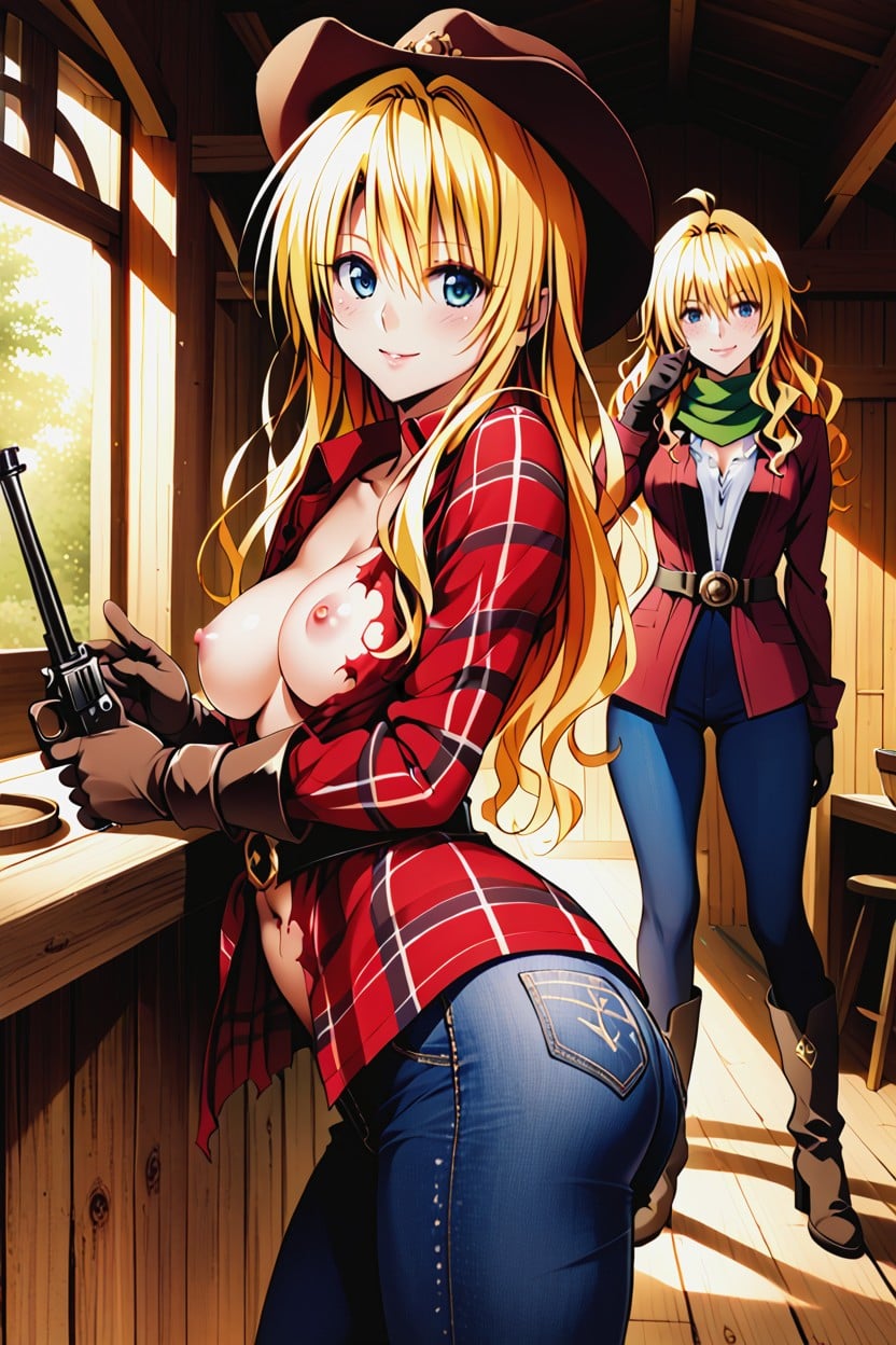 18+, Black Cowboy Hat, Mud Puddles Hentai AI Porn