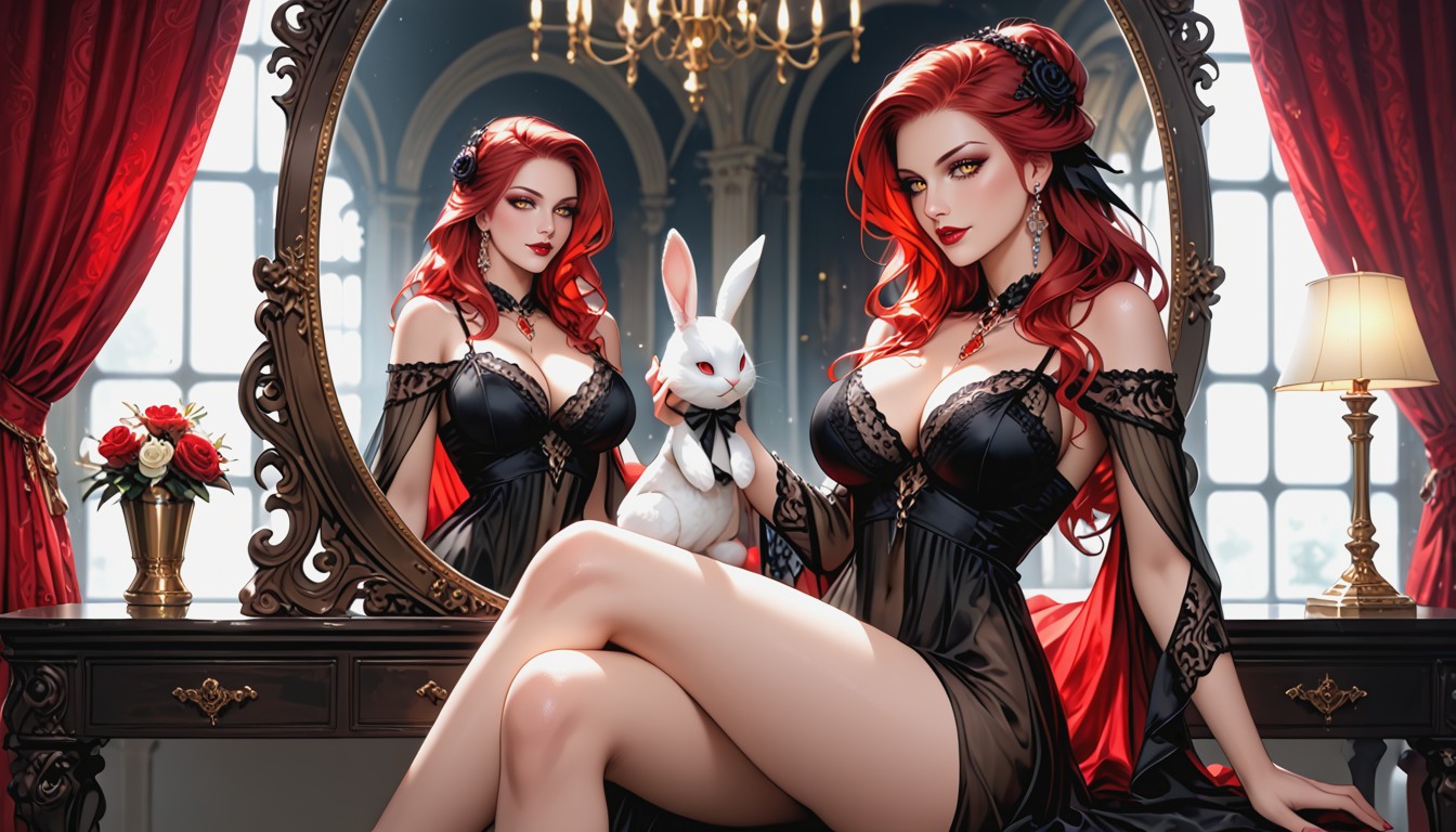 Soft Light Reflections, Majestic And Alluring, Full Breasts Hentai AI Porn