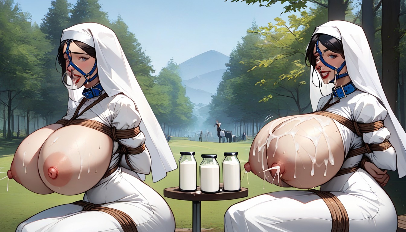Enormous Breast Expansion, White Nun Veil, Snow White Of Disney AIポルノ