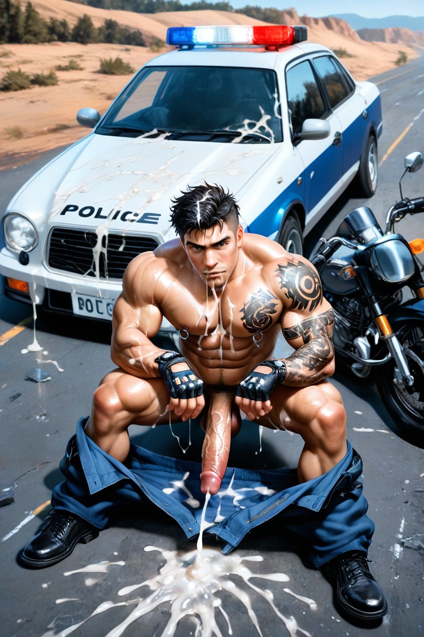 18+, On Knees, Cum On Pecs AI同性戀黃片