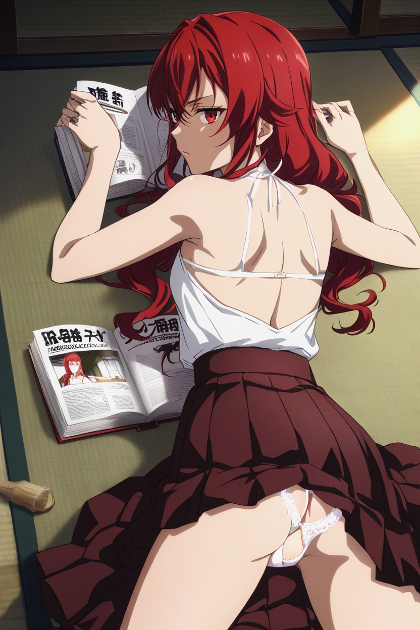Red Eyes, Small Breasts, Moshoku Style Hentai AI Porn