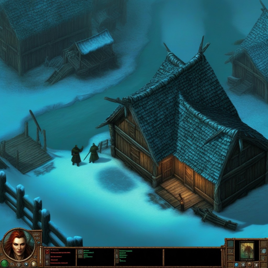Classic Game Artstyle, Create Screenshot From Classic Icewind Dale Ii Game, Classic Game Artstyle AI Porn