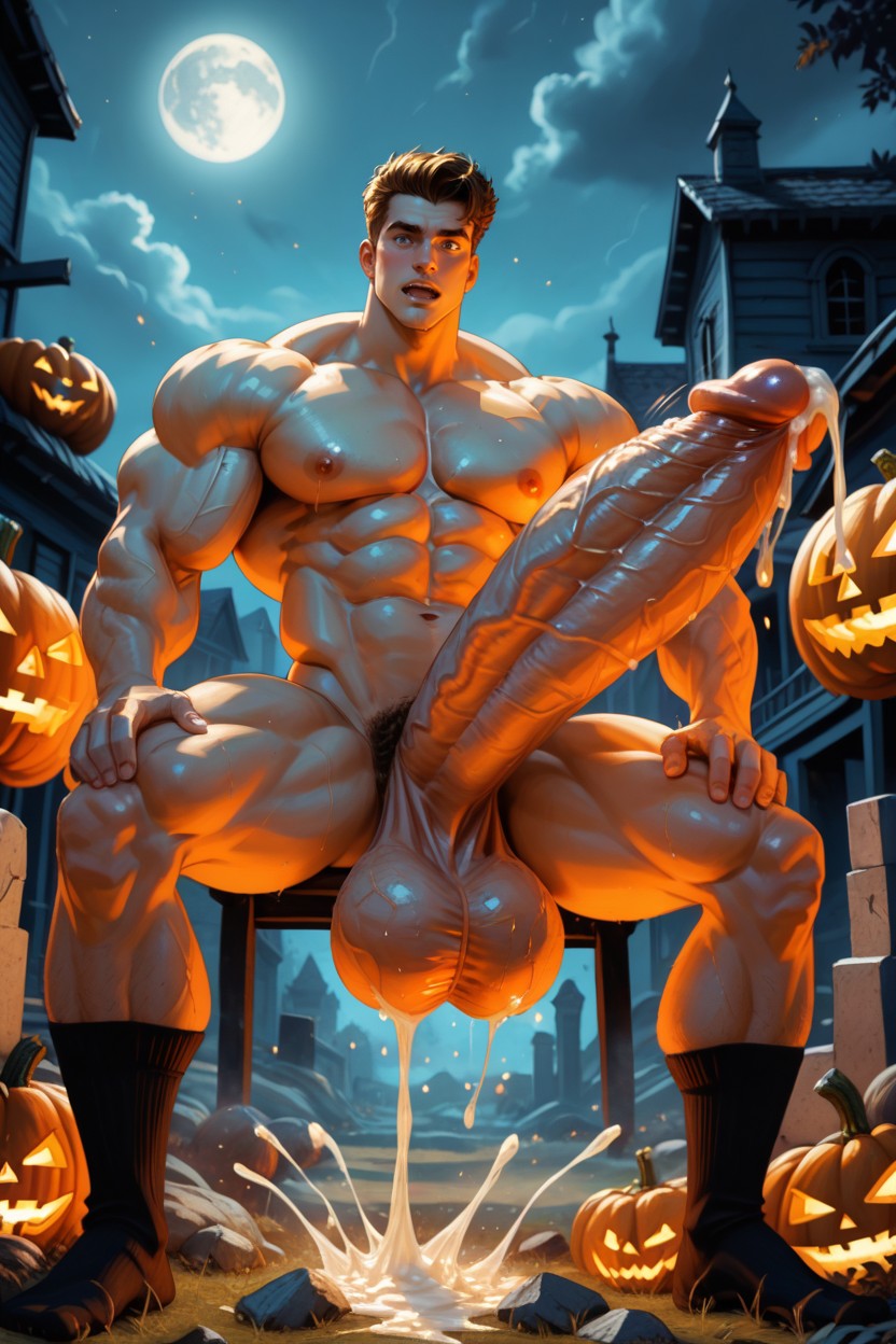 Growing Cock, Fucking, Oversized Hyper Gigantic Penis Porno IA Gay