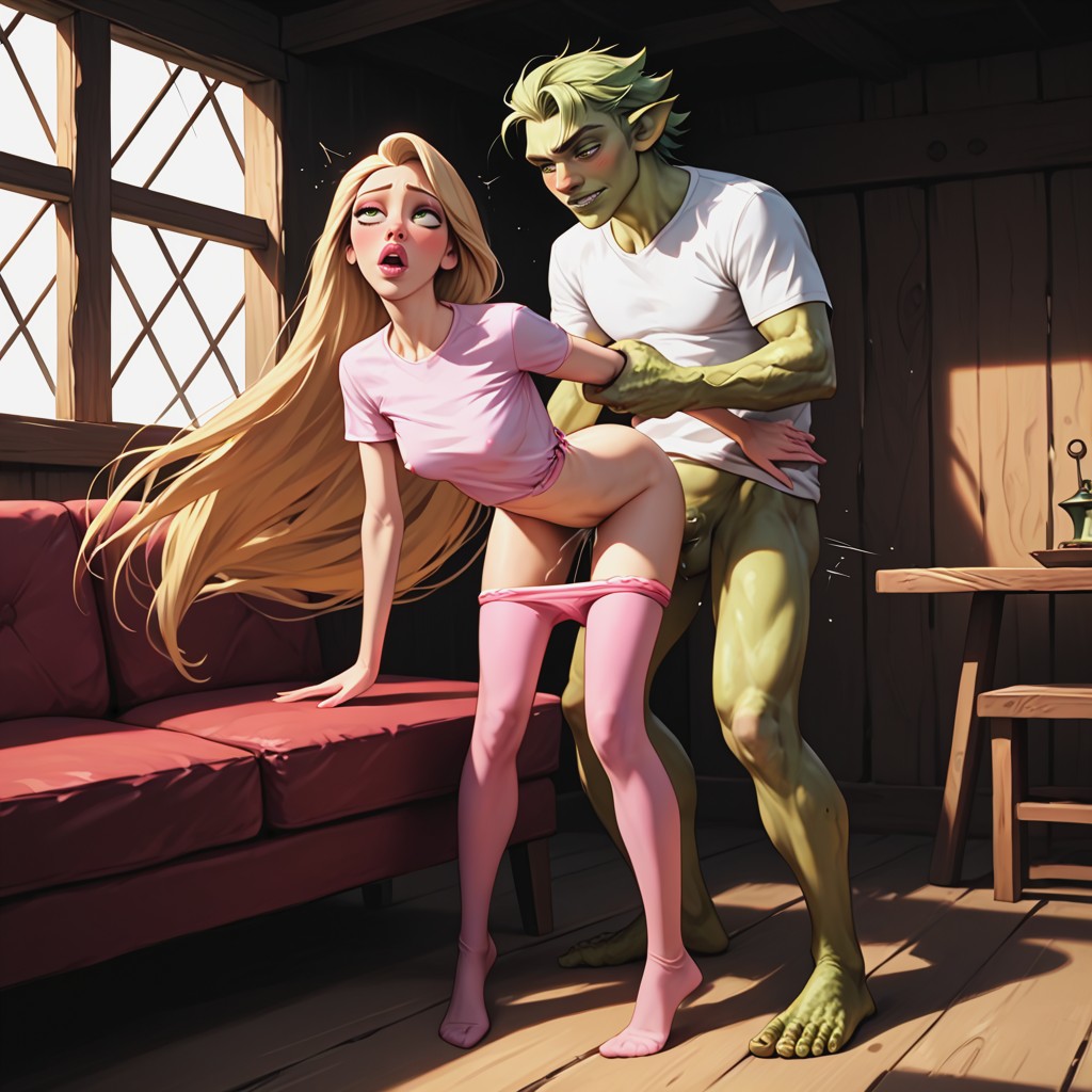 18+, Erect Nipples, Rapunzel Hentai IA