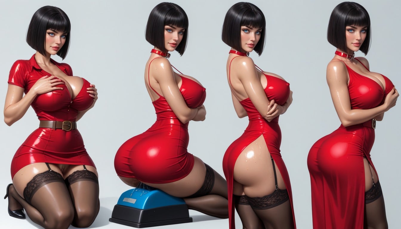 Surprise, Multiple Views, Squatting AI Porn
