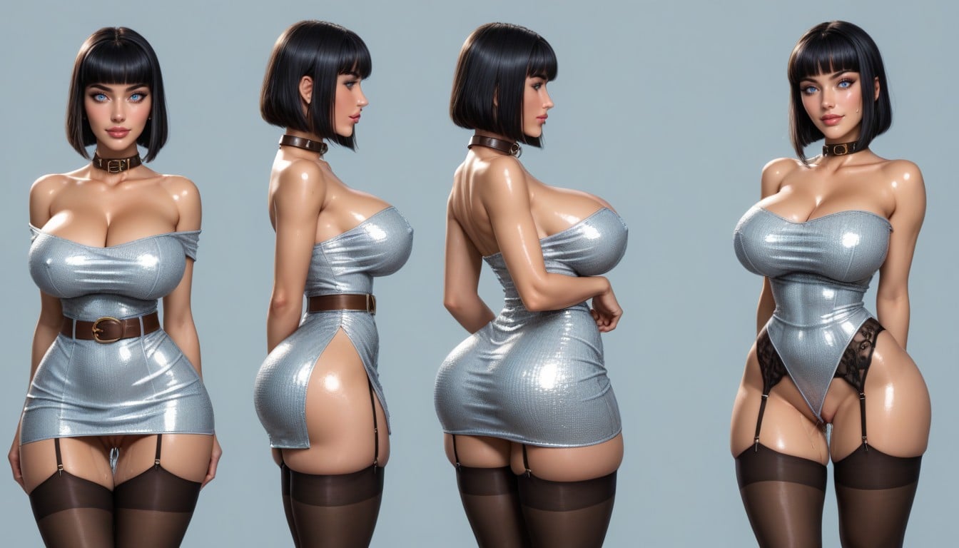 Thighs Exposed, Rounded Ass, Slut AI Porn