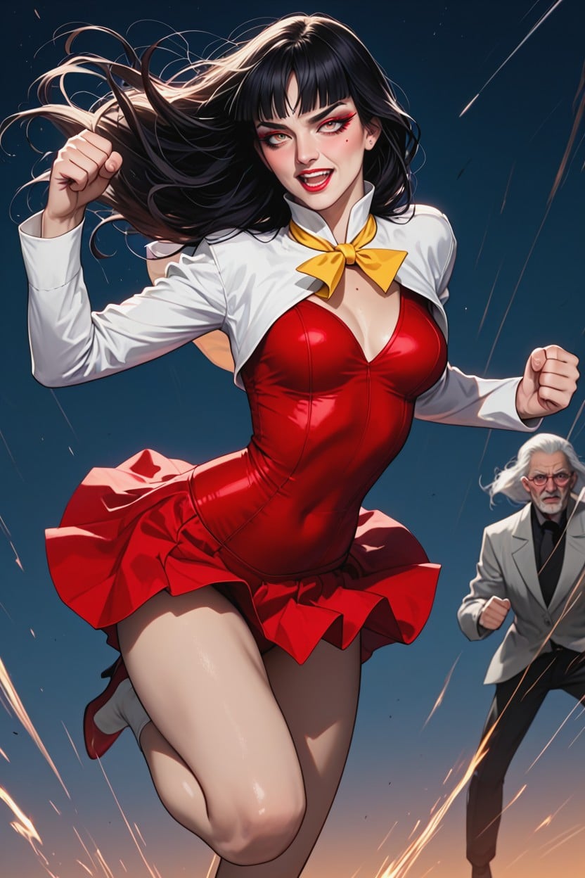 Arched Back, Red Bikini's Vampirella, Kick Hentai AI Porn